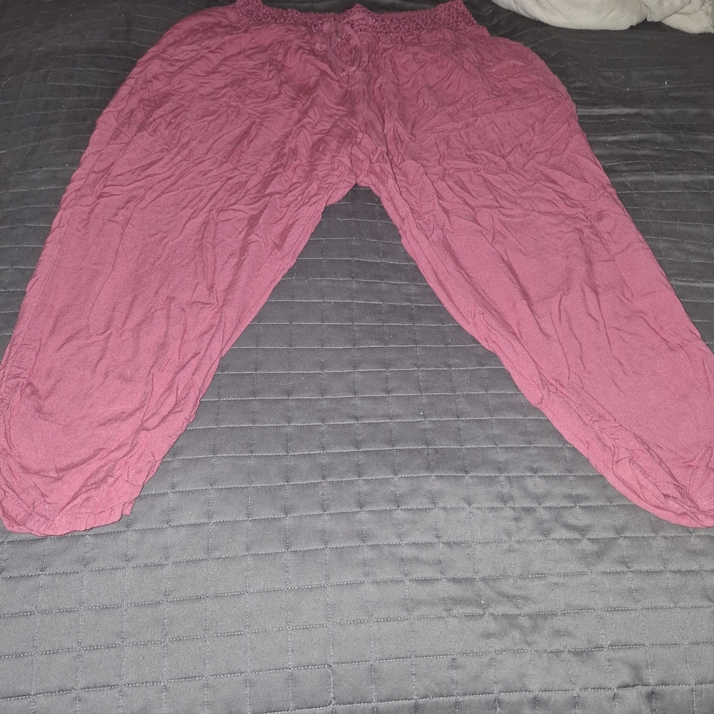 Rewash Women's Pink Cropped Pants